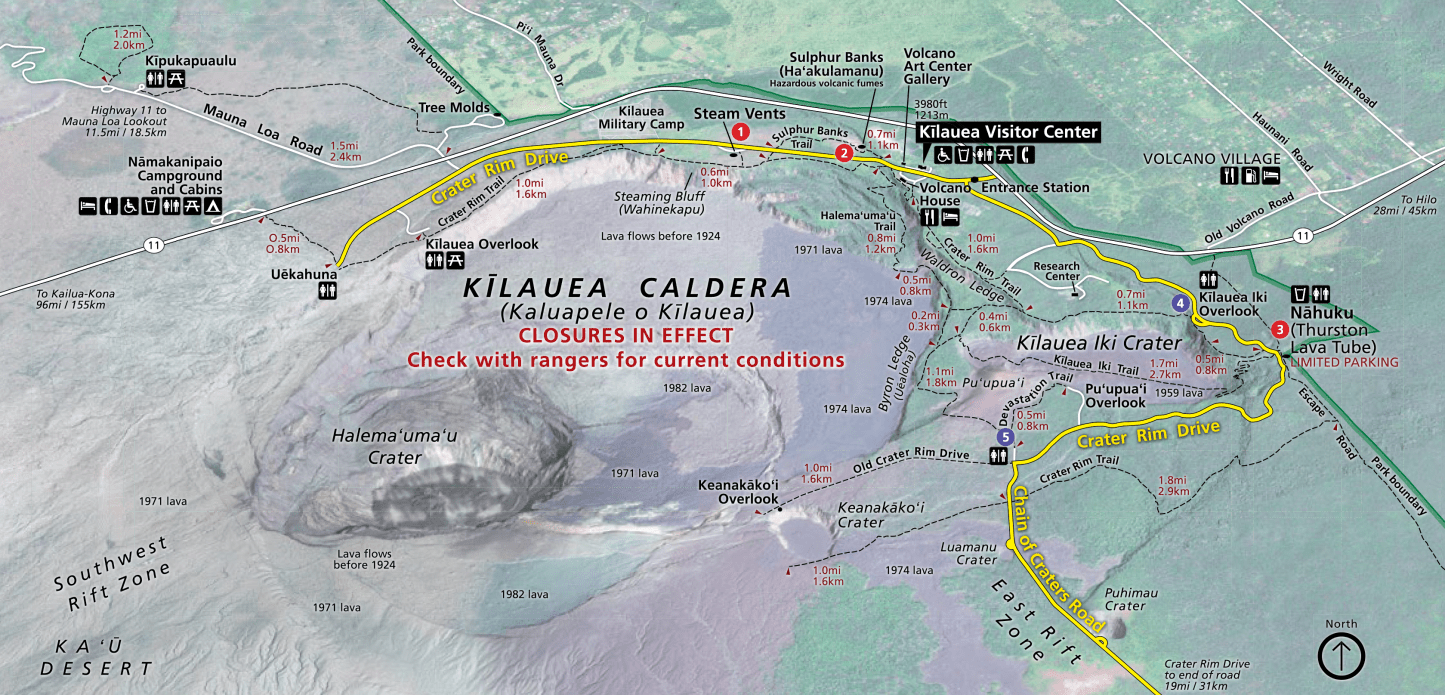 Hawai’i Volcanoes National Park – map – Boarding Pass